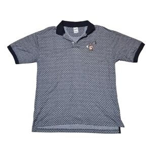 Taz 1999 Warner Bros Tasmanian Devil Golf Polo Shirt L Navy Looney Tunes VTG